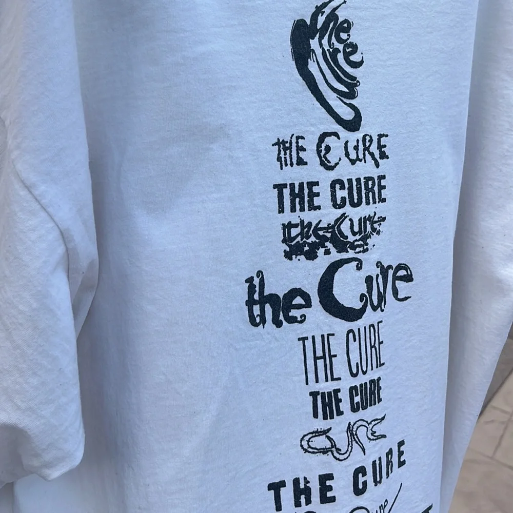 💥RARE Vintage 90’s The CURE White Ringer - Picture 9 of 16
